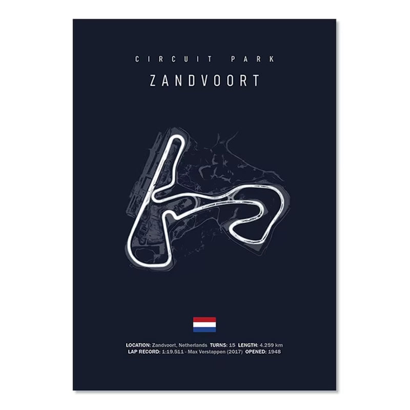 F1 Imola Monaco Circuit Canvas Painting Racing Decoration Painting Nordic Circuit Poster Suitable for Home Wall Decoration