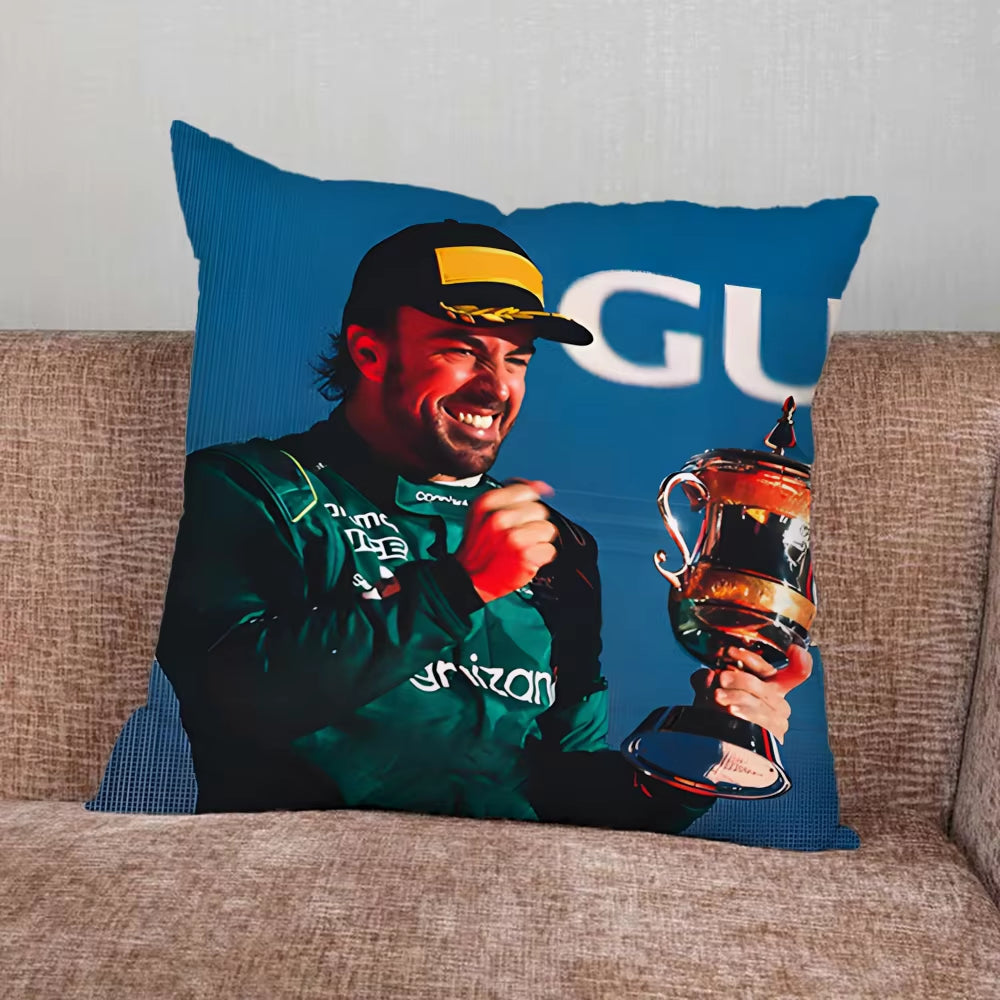 Racing 14 Fernando A-Alonso Pillow Case for Home Bedroom Car Office Decoration Living Room Sofa Cushion Cover Suitable