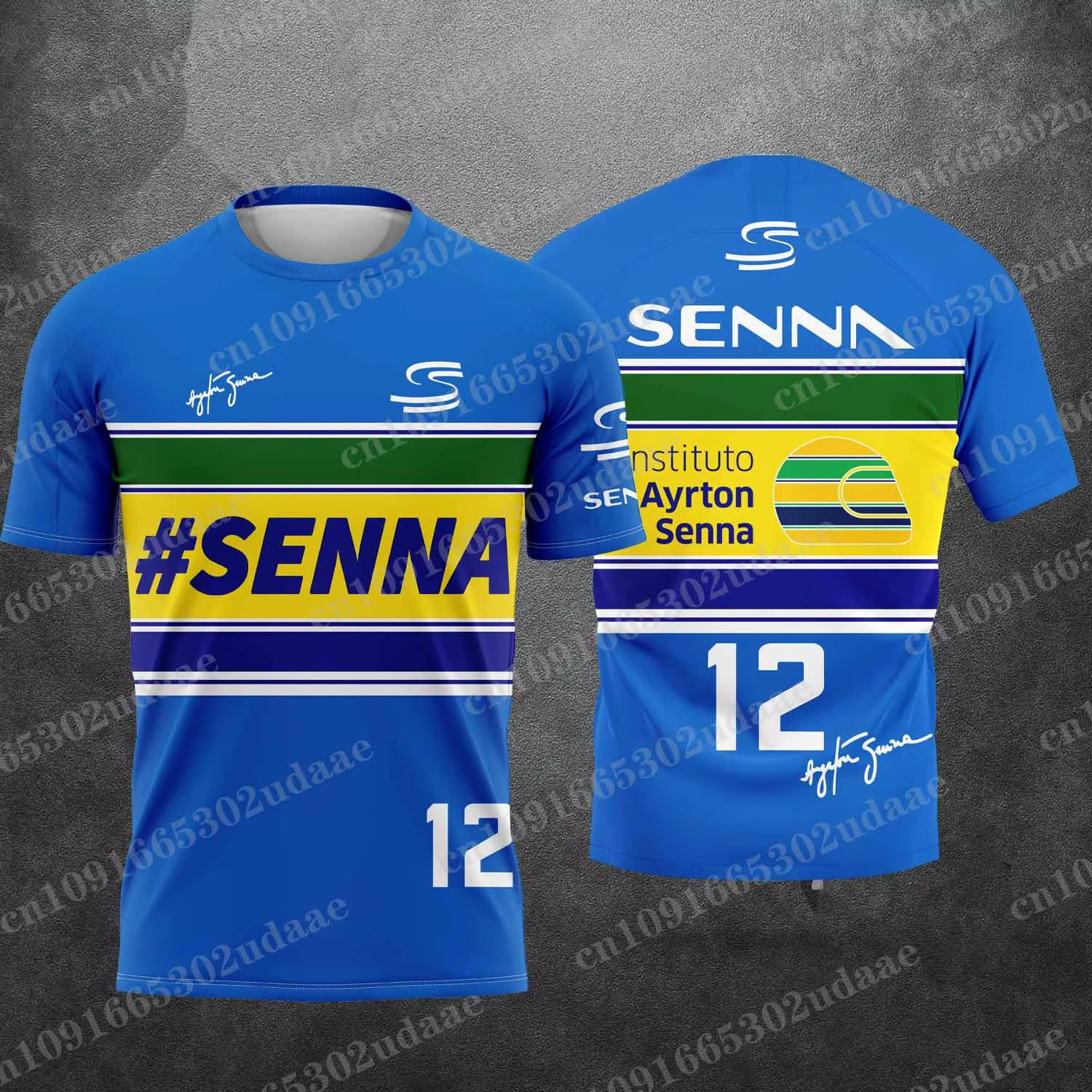 2025 New Ayrton Senna Enthusiast Motorsport Men'S Kids Commemorative Summer Fashion Breathable T-Shirt