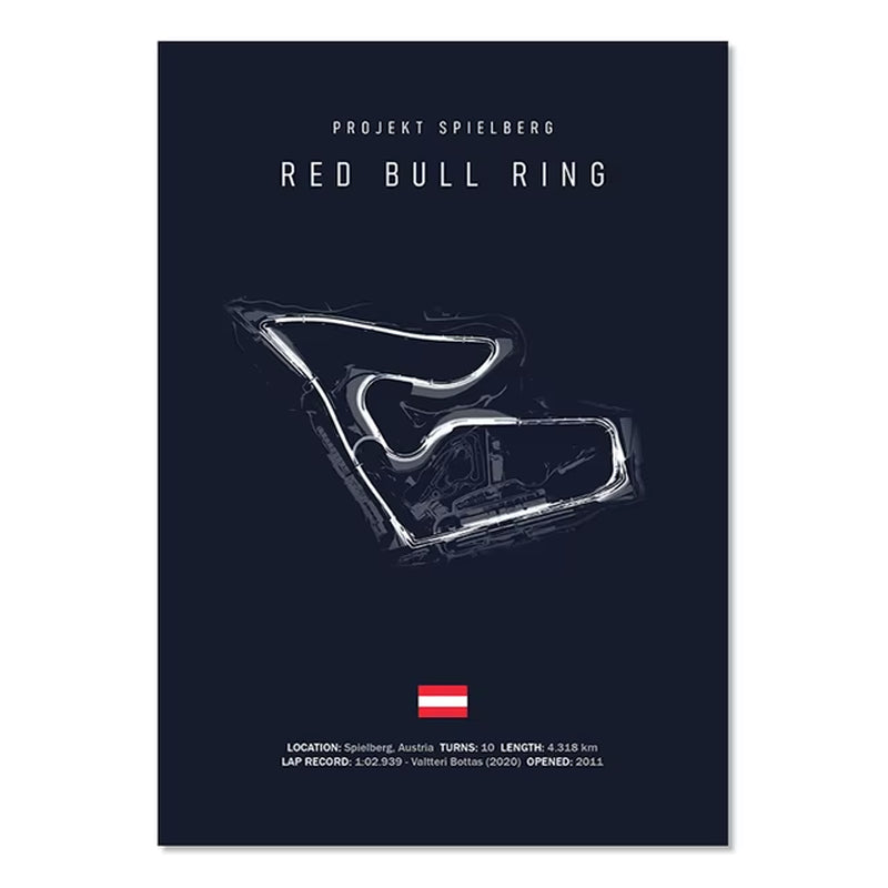 F1 Imola Monaco Circuit Canvas Painting Racing Decoration Painting Nordic Circuit Poster Suitable for Home Wall Decoration