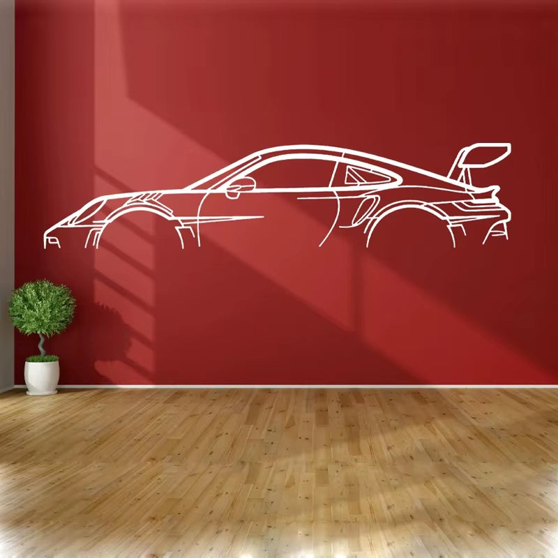 Car Silhouette Wall Art Sticker Vinyl Home Decor Automotive Service Center Garage Car Beauty Shop Decoration Decals Murals