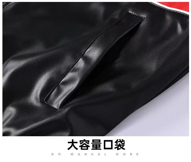 For  Horse SJ F1 Team Autumn Winter Jacket Retro Motorcycle Leather Clothes Racing Baseball Jacket Man Casual Zipper Coat