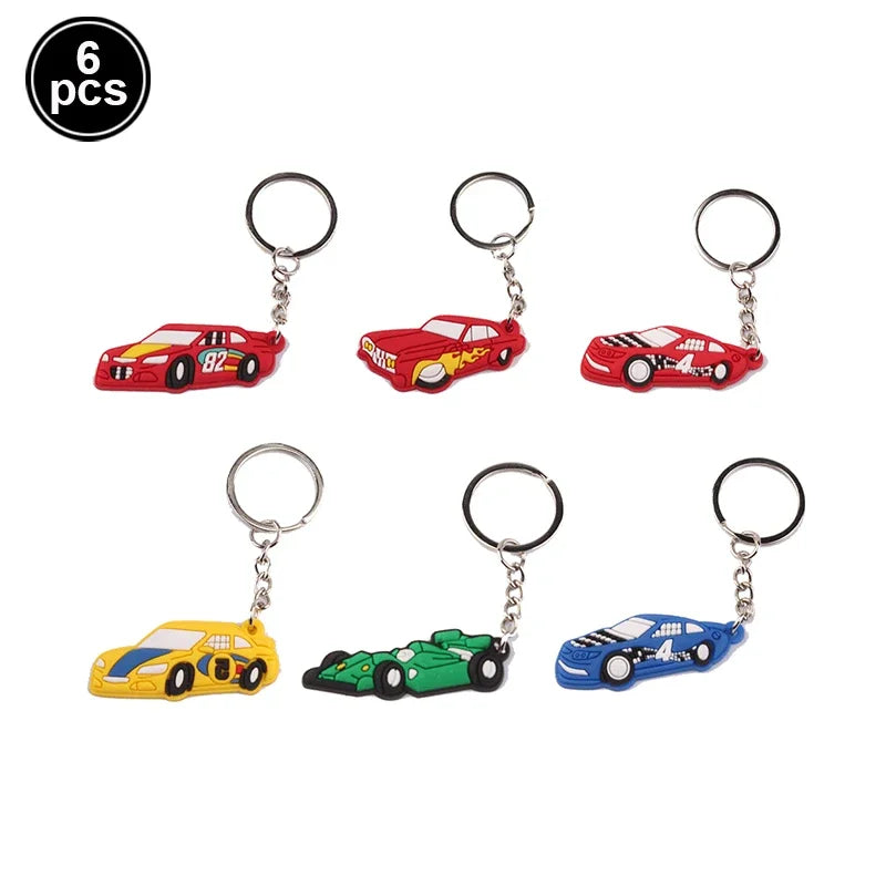 Race Car Theme Birthday Party Decoration Racetrack Black White Checkered Pennant Handhold Flag Foil Balloon Formula 1 Kids Favor