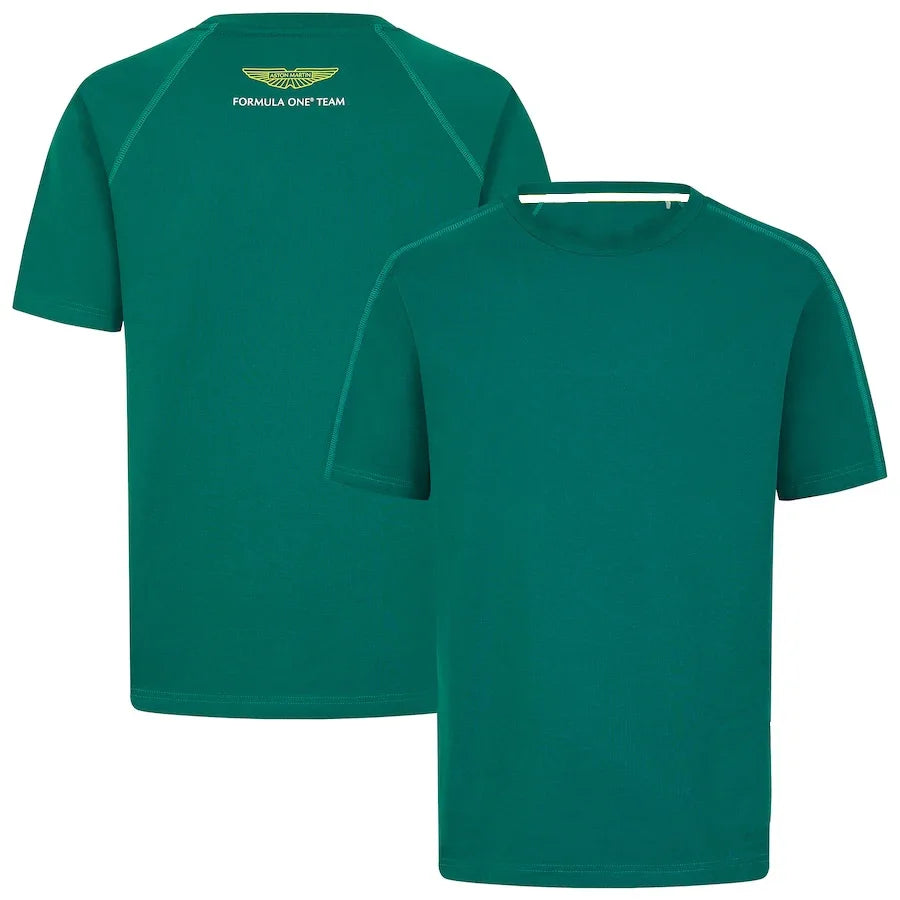 Formula1 Team Racing 2025 New Green Summer Breathable Men'S T-Shirts Outdoor Sports Team Casual Short Sleeves Tees for Mens
