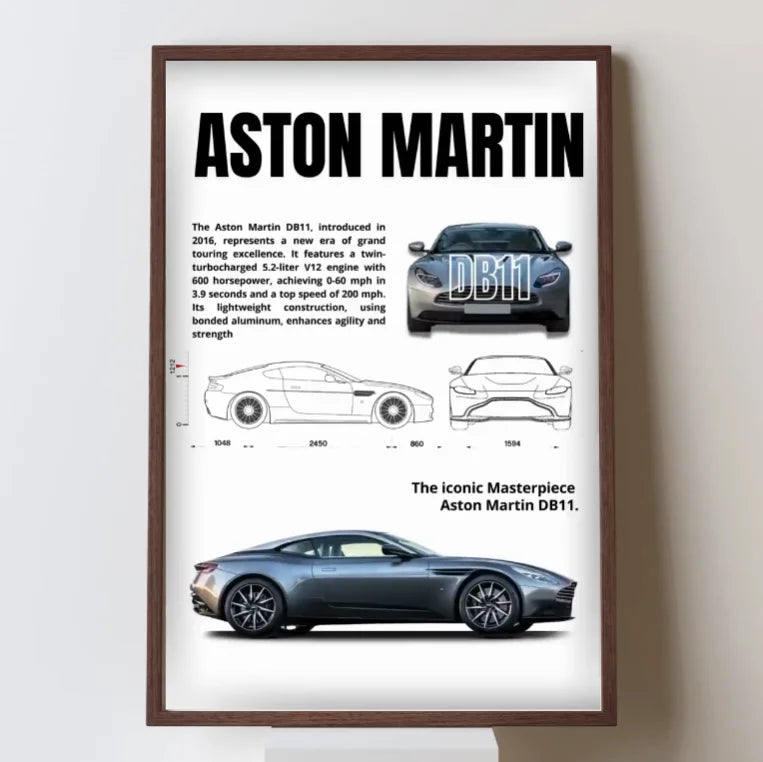 Complete Set of Famous Car 911 Canvas Poster DB11, F40, Wall Art Deco Mural Modern Home Bedroom Room Decoration Gift Unframed