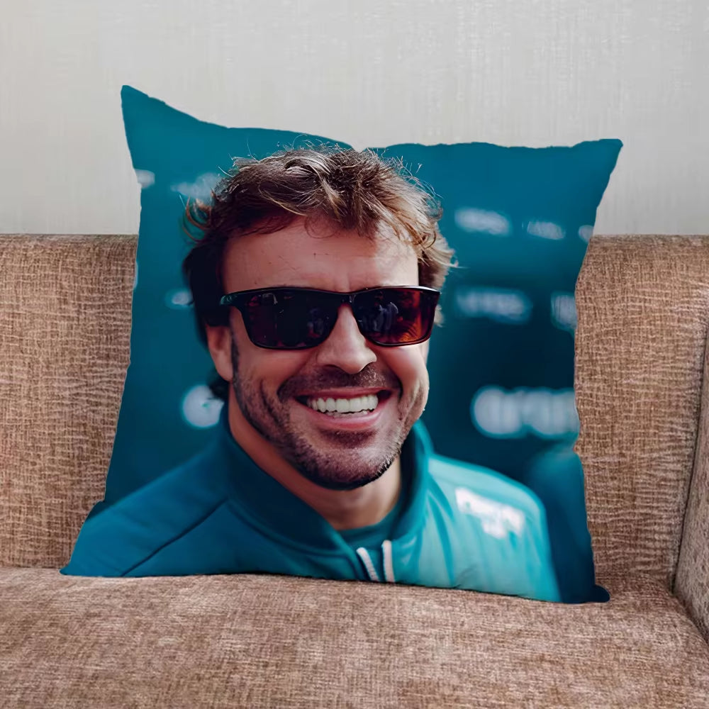 Racing 14 Fernando A-Alonso Pillow Case for Home Bedroom Car Office Decoration Living Room Sofa Cushion Cover Suitable