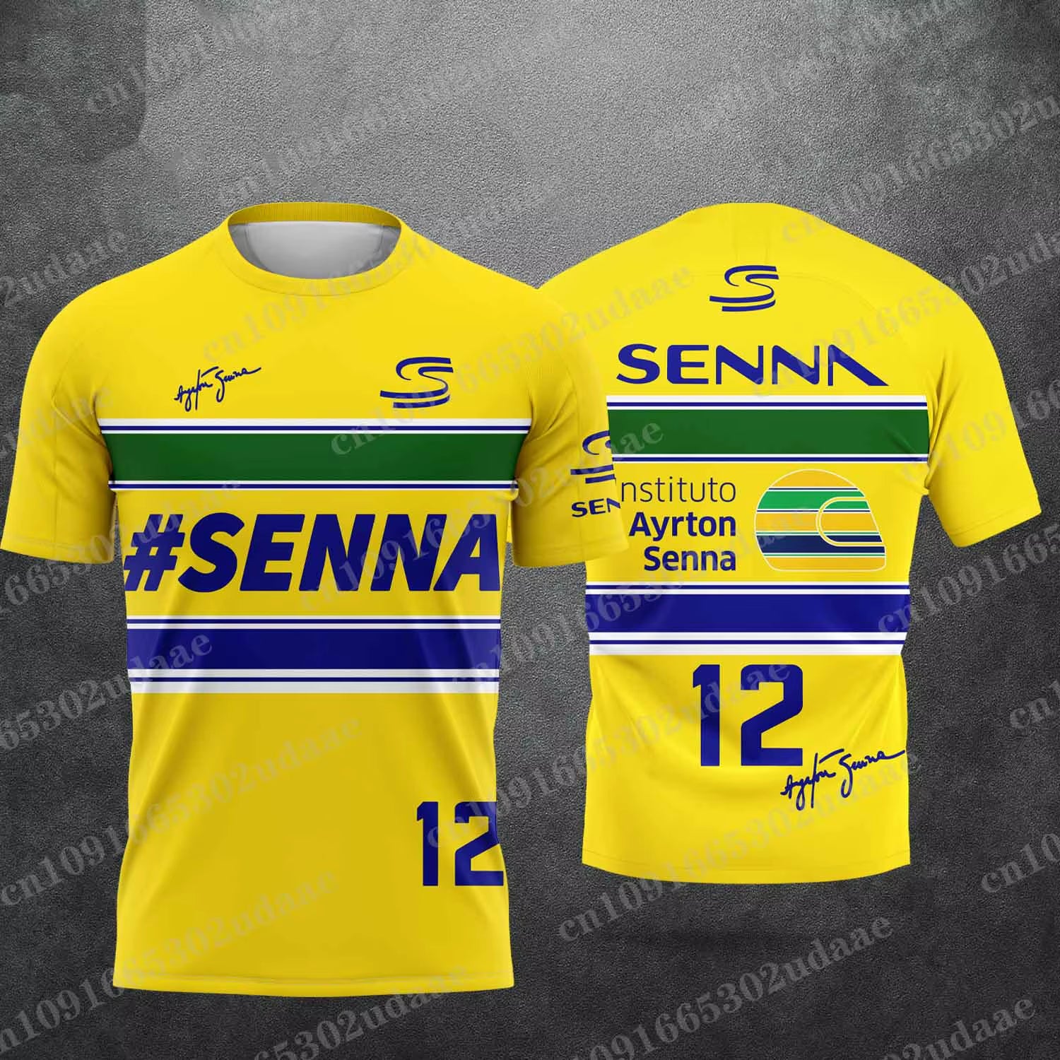 2025 New Ayrton Senna Enthusiast Motorsport Men'S Kids Commemorative Summer Fashion Breathable T-Shirt