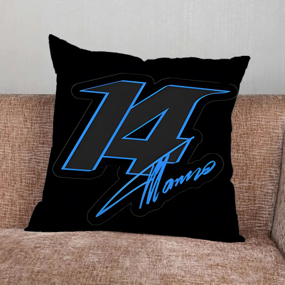 Racing 14 Fernando A-Alonso Pillow Case for Home Bedroom Car Office Decoration Living Room Sofa Cushion Cover Suitable