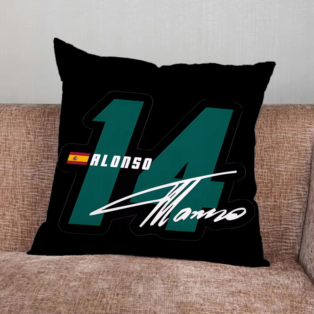 Racing 14 Fernando A-Alonso Pillow Case for Home Bedroom Car Office Decoration Living Room Sofa Cushion Cover Suitable