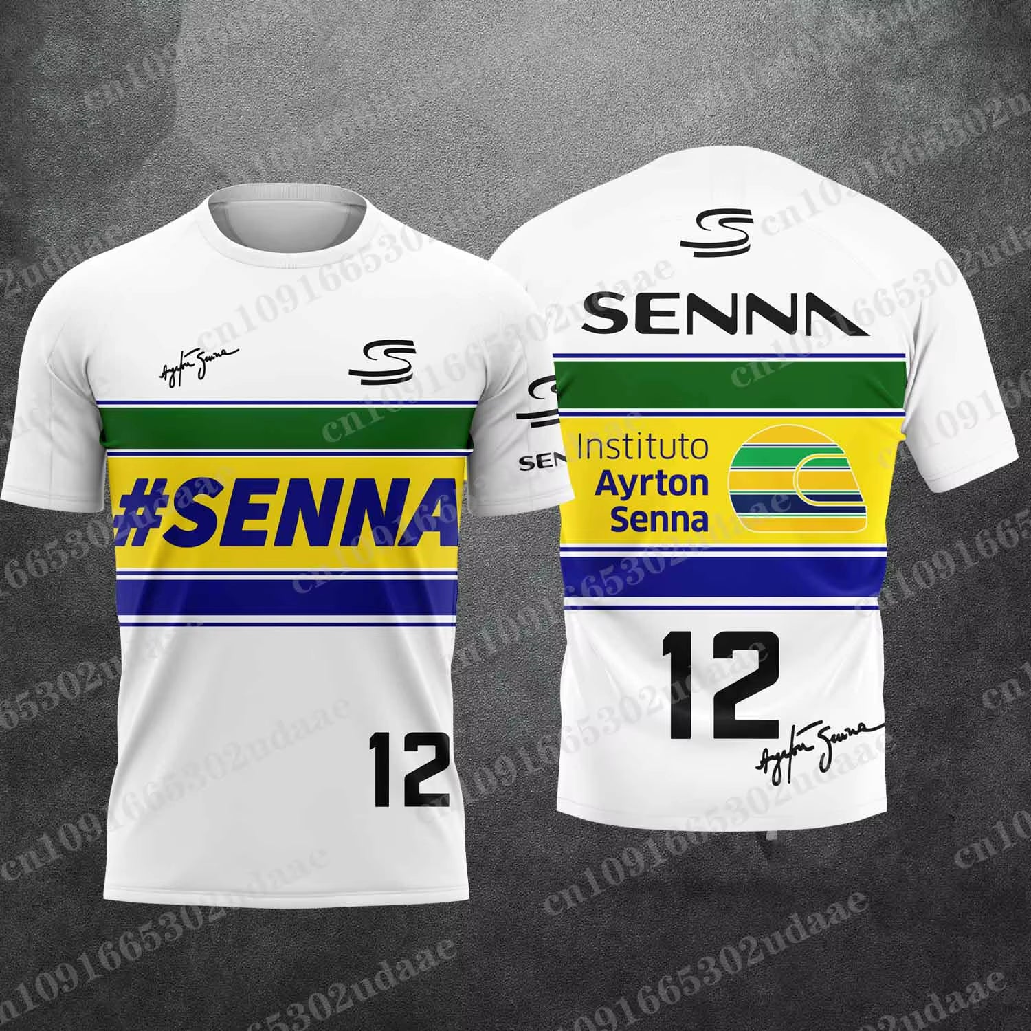 2025 New Ayrton Senna Enthusiast Motorsport Men'S Kids Commemorative Summer Fashion Breathable T-Shirt