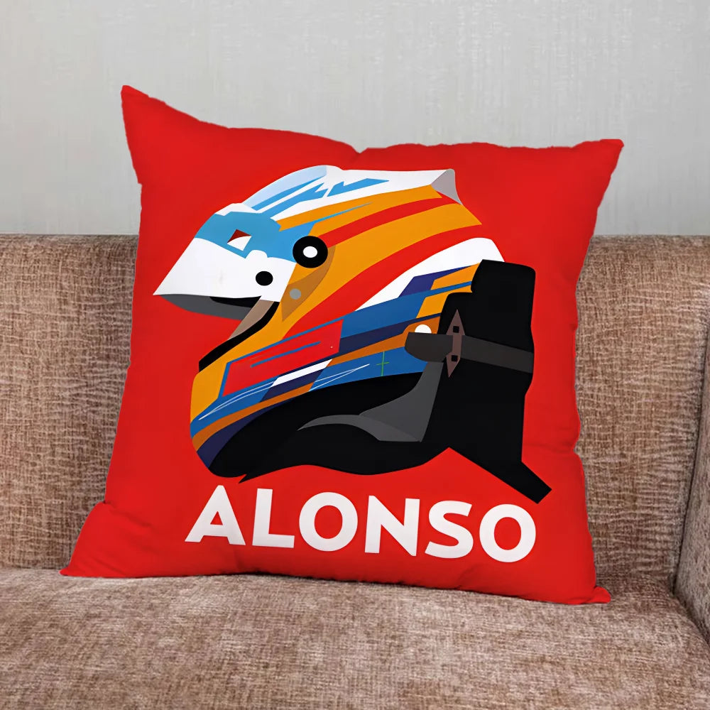 Racing 14 Fernando A-Alonso Pillow Case for Home Bedroom Car Office Decoration Living Room Sofa Cushion Cover Suitable
