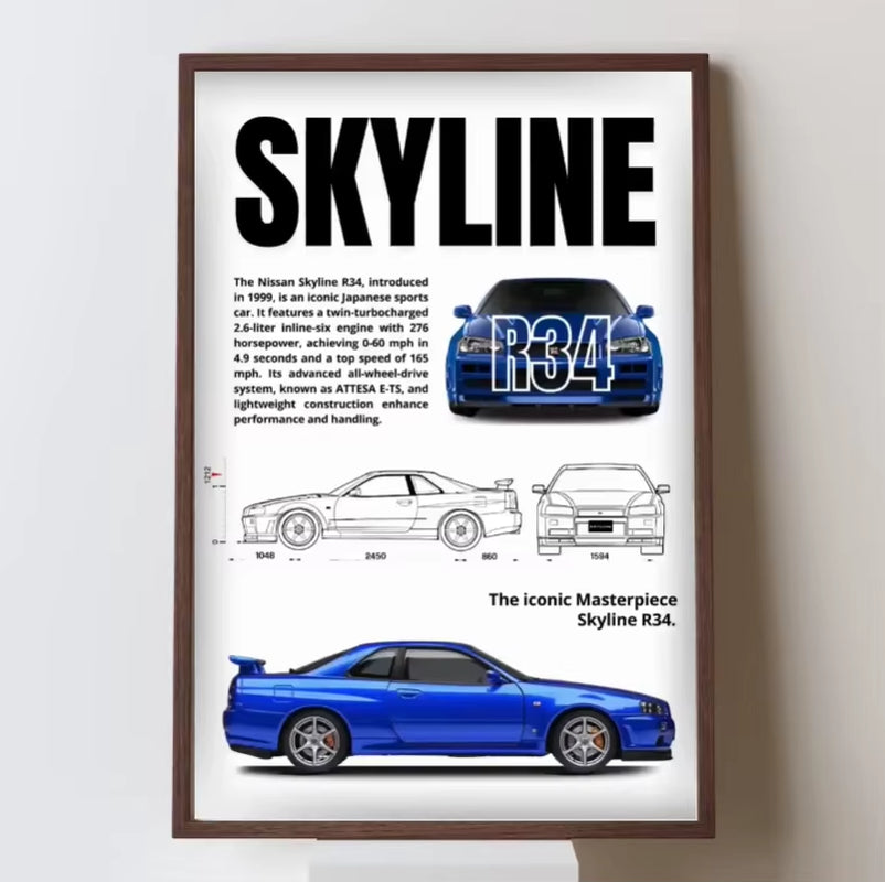 Complete Set of Famous Car 911 Canvas Poster DB11, F40, Wall Art Deco Mural Modern Home Bedroom Room Decoration Gift Unframed